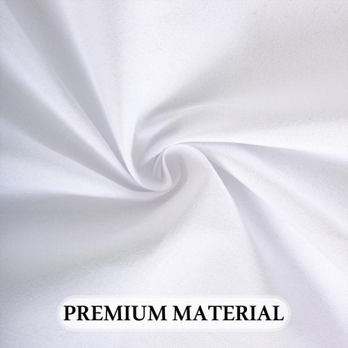 RestfulGlow 12 Pack White Tablecloth 60 x 126 Inch Rectangular Table Cloth for 8 Foot Rectangle Tables, Wrinkle Resistant Washable Fabric Polyester Table Covers for Wedding Party Banquet Buffet