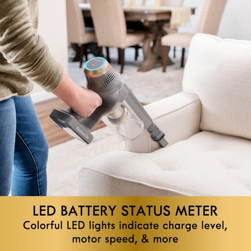 Kenmore DS4095 Cordless Stick Vacuum - Lightweight 2-Speed Power, EasyReach Wand, LED Headlight, Gold