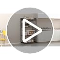 4-Tier Kitchen Microwave Stand with Power Outlet, USB Ports & Rolling Wheels