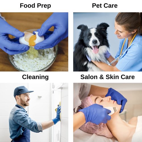 HCS 250 Nitrile Gloves - Disposable & Latex-Free | Sensitive Skin Protection - 4 Mil, Medium Size