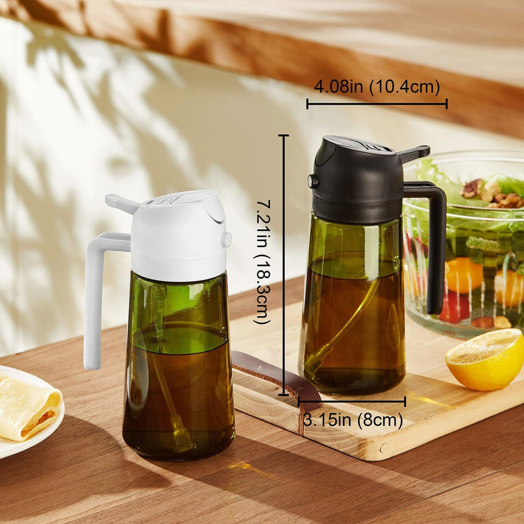 TrendPlain - Olive Oil Dispenser Bottle | 16oz Kitchen Gadget & Air Fryer Accessory - Green