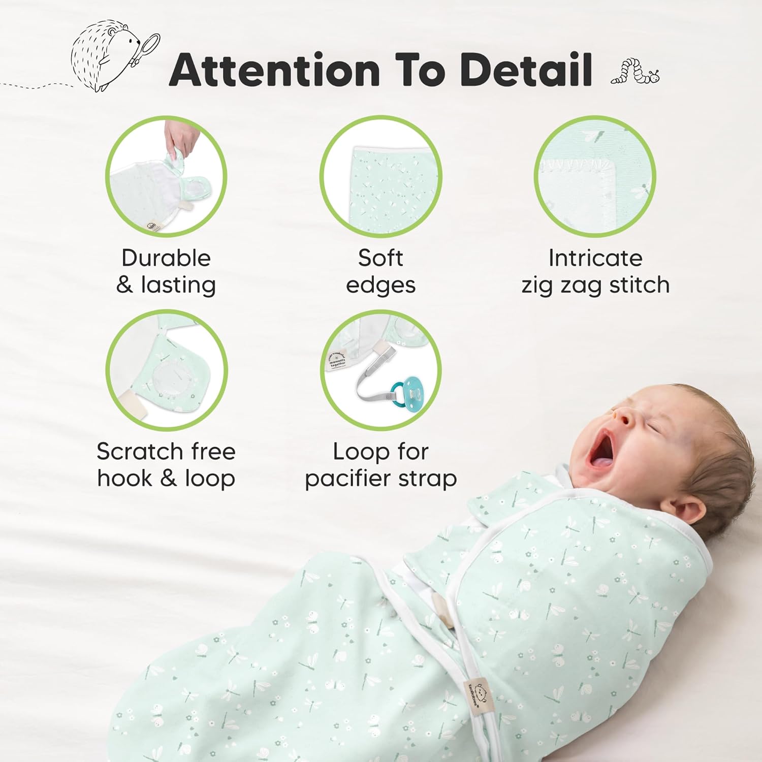 Skiennix Organic Baby Swaddle Sleep Sacks - Soft & Snug 3-Pack for Newborns 0-3 Months | Garden Design