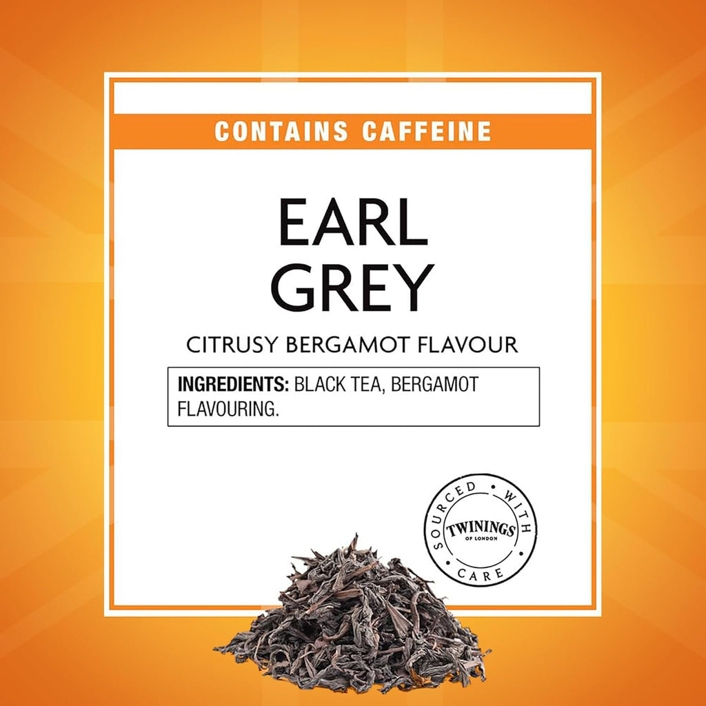 Twinings Earl Grey Loose Tea - Smooth & Flavourful Black Tea Leaves, 7.05 Ounce Tin
