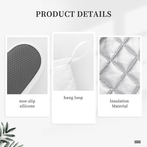Silicone Oven Mitts and Pot Holders Sets, Home Talavera Mexican Tiles Heat Resistant BBQ Gloves for Kitchen Baking Cooking Grilling Microwave
