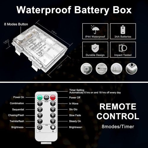 JMEXSUSS Battery Operated Rope Lights - Versatile Curtain Lights for Indoor & Outdoor Decor