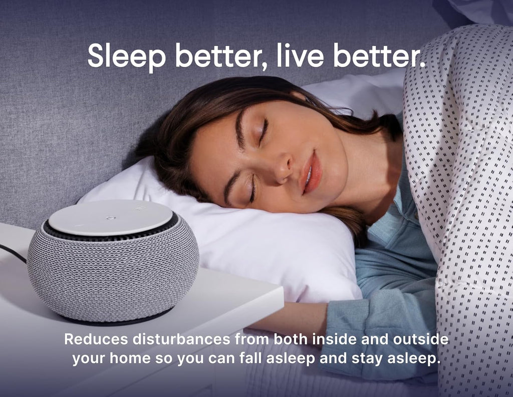 SNOOZ Smart White Noise Machine - Non-Looping Real Fan Sound for Sleep Aid | Portable & Versatile Cloud Design