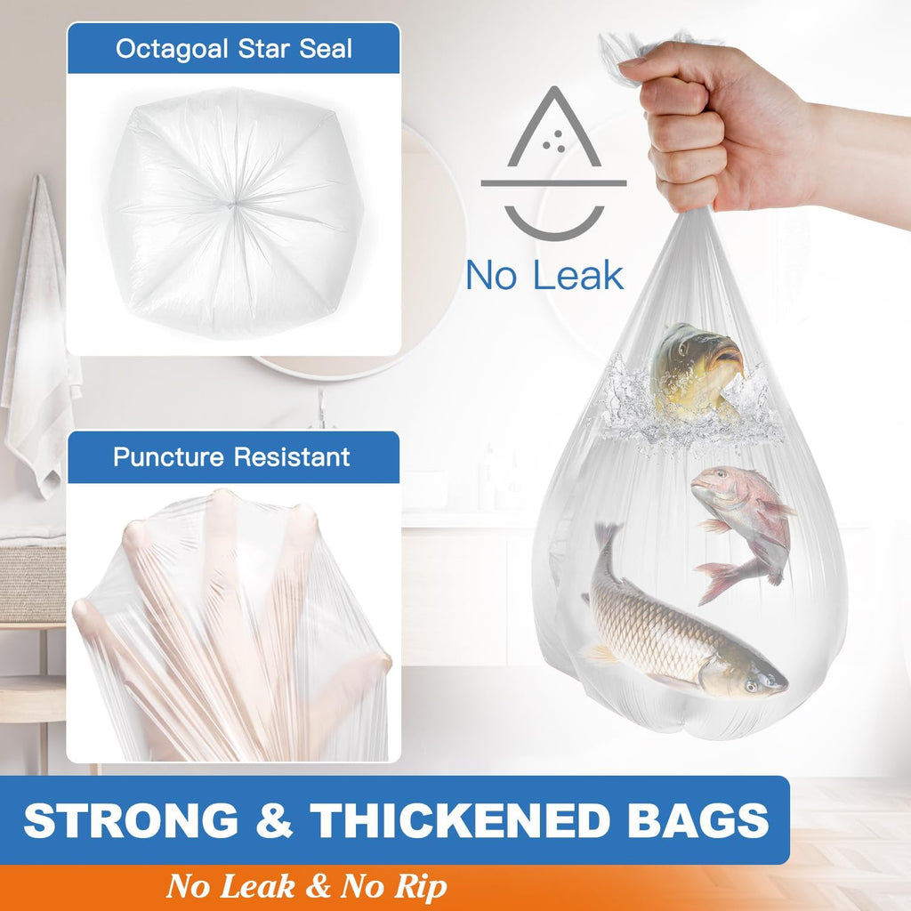 Skiennix Small Trash Bags - 4 Gallon, 105 Count | Unscented Mini Garbage Bags for Home & Office