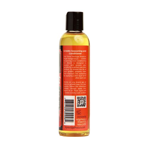 Heritage Products Griddle Seasoning Oil - Low-Smoke, Hi Temp All-Natural Cast Iron Griddle Conditioner for Dutch Oven, Camp Grill and Skillet Cleans, Protects Cast Iron Cookware with Avocado Oil