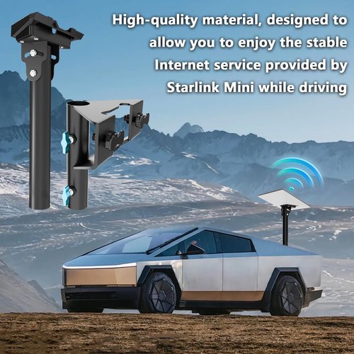 Starlink Mini L Track Mount for Cybertruck, Lymorexan Starlink Mini Car Roof Mount, Starlink Mini Accessories