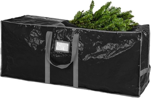 Christmas Tree Storage Bag | Durable Waterproof Zippered Bag for 9-Foot Artificial Trees - Black (Pack of 2)