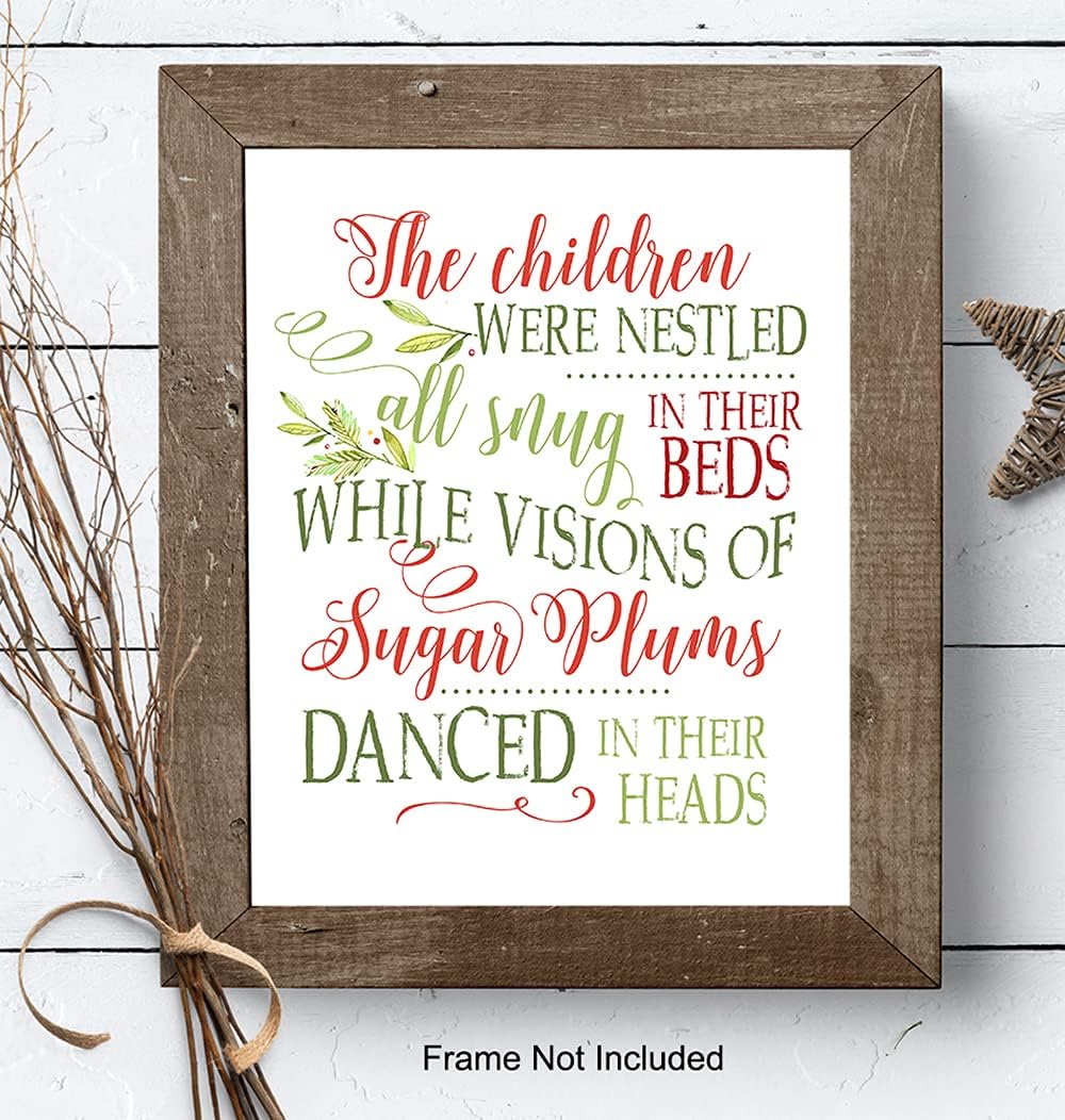 Santa Claus Christmas Decorations - Cute Holiday Wall Art for Festive Home Decor - Perfect Xmas Accent