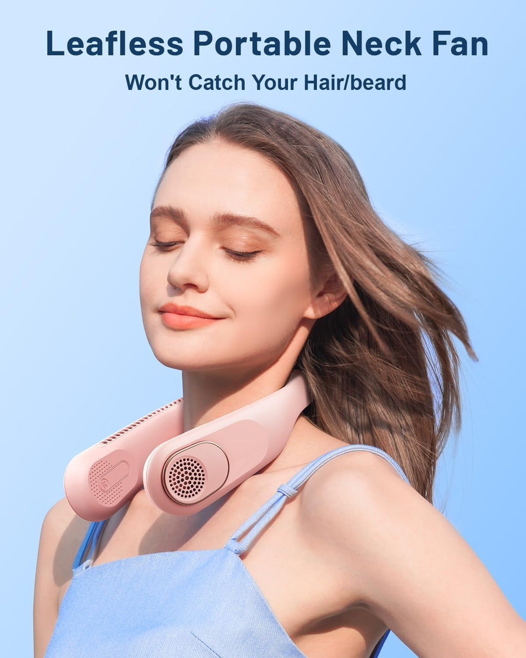 Sweetfull Portable Neck Fan - 360° Bladeless Cooling Design | 4000mAh USB Rechargeable for Travel & Gifts
