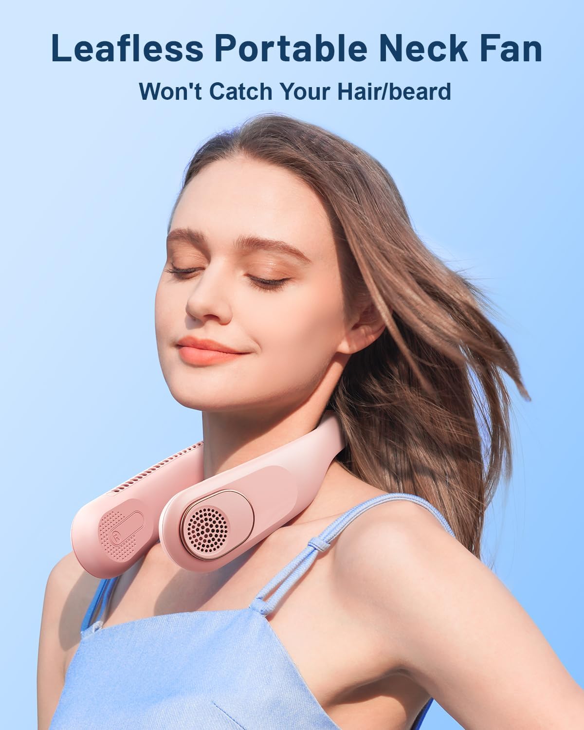 Sweetfull Portable Neck Fan - 360° Bladeless Cooling Design | 4000mAh USB Rechargeable for Travel & Gifts