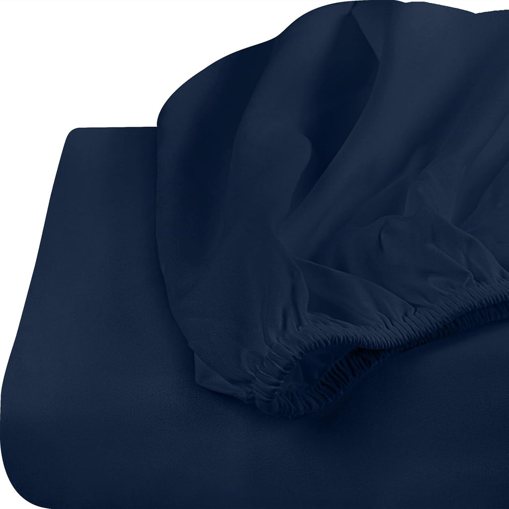 Utopia Bedding Twin Fitted Sheets - Soft Brushed Microfiber - Deep Pockets, Fade Resistant - Navy (Pack of 2)