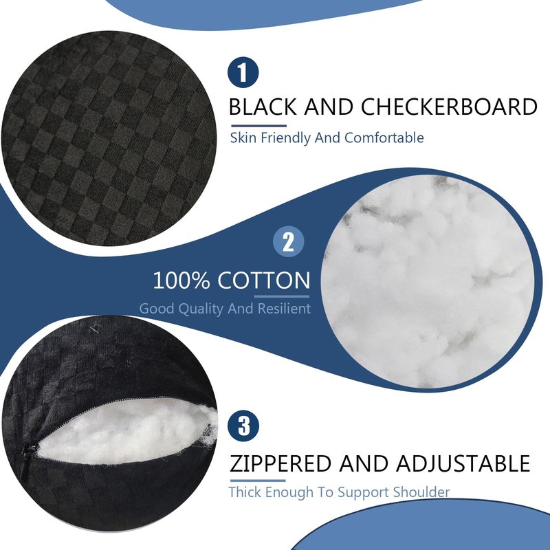 Post Shoulder Surgery Pillow, Rotator Cuff Pillow, Shoulder Pillow for Shoulder Pain Side Sleeper, Arm Pillow for Adults After Surgery, Shoulder Pillow with Sling-for Pain Relief Sleeping (Black)