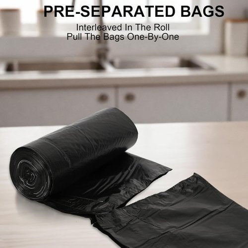 30 Gallon Heavy Duty Drawstring Trash Bags by [Brand Name] - Extra Thick & Tear Resistant | 30 Count, Black