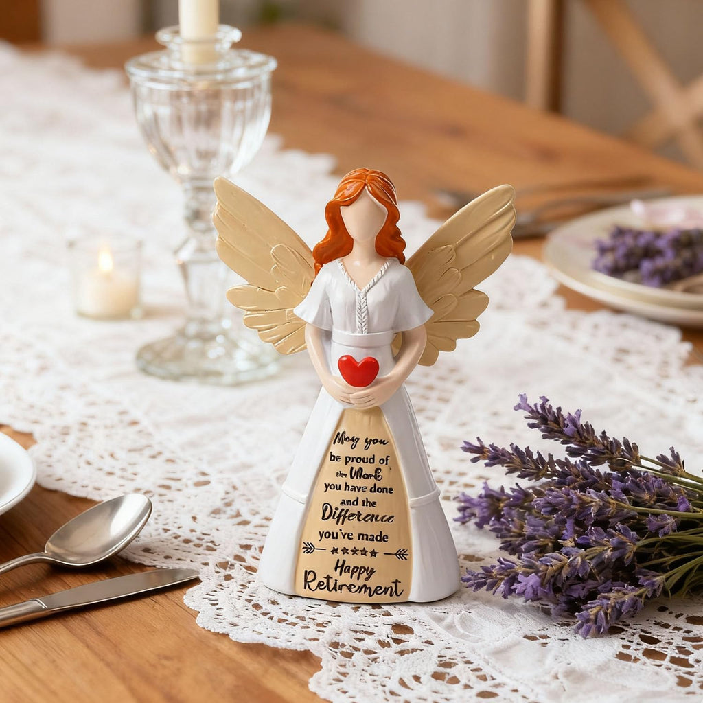 Retirement Gift for Women - Handcrafted 8" Retirement Angel Figurine | Perfect for Coworker Celebrations