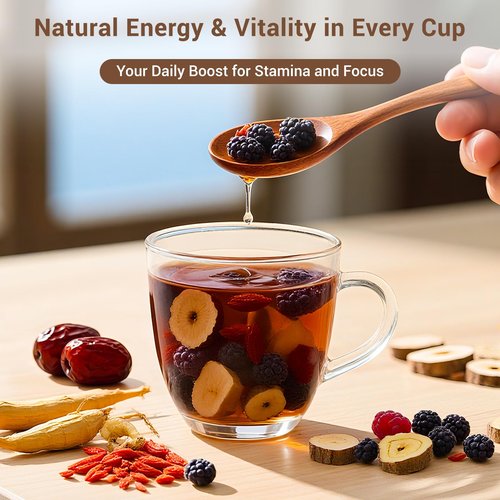 Ginseng Ten Treasures Kidney Tea, Natural Ginseng & Mulberry Herbal Tea kidney cleanse detox & repair Teabags for Men Women, 10 Precious Ingredients Formula (2 Pack/50 Bags)