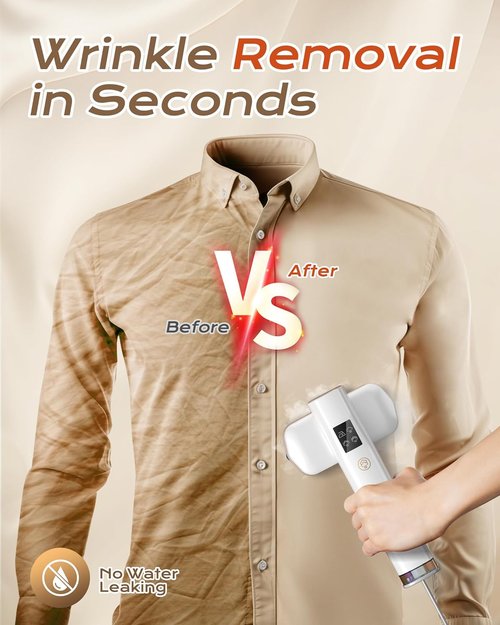 Dovety Portable Handheld Steamer - 1100W Powerful Clothing Wrinkle Remover | 100mL Water Tank for Travel & Home