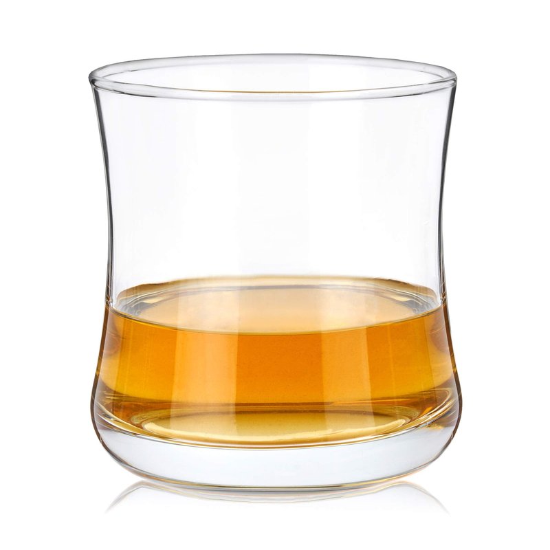 True Bourbon Glass, Whiskey Glasses, Clear Tumbler for Old Fashioned, Scotch, Vodka, Tequila, Brandy, Rum, Gin, Home Bar Glassware, 10 oz Set of 4