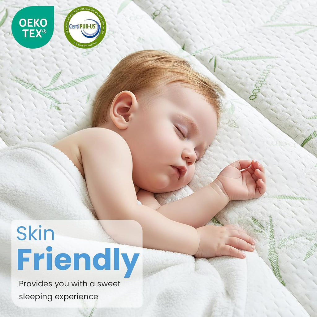 Sweetcrispy Memory Foam Mattress Topper - 2 Inch Gel & 1 Inch Pillowtop | Cooling Pressure Relief