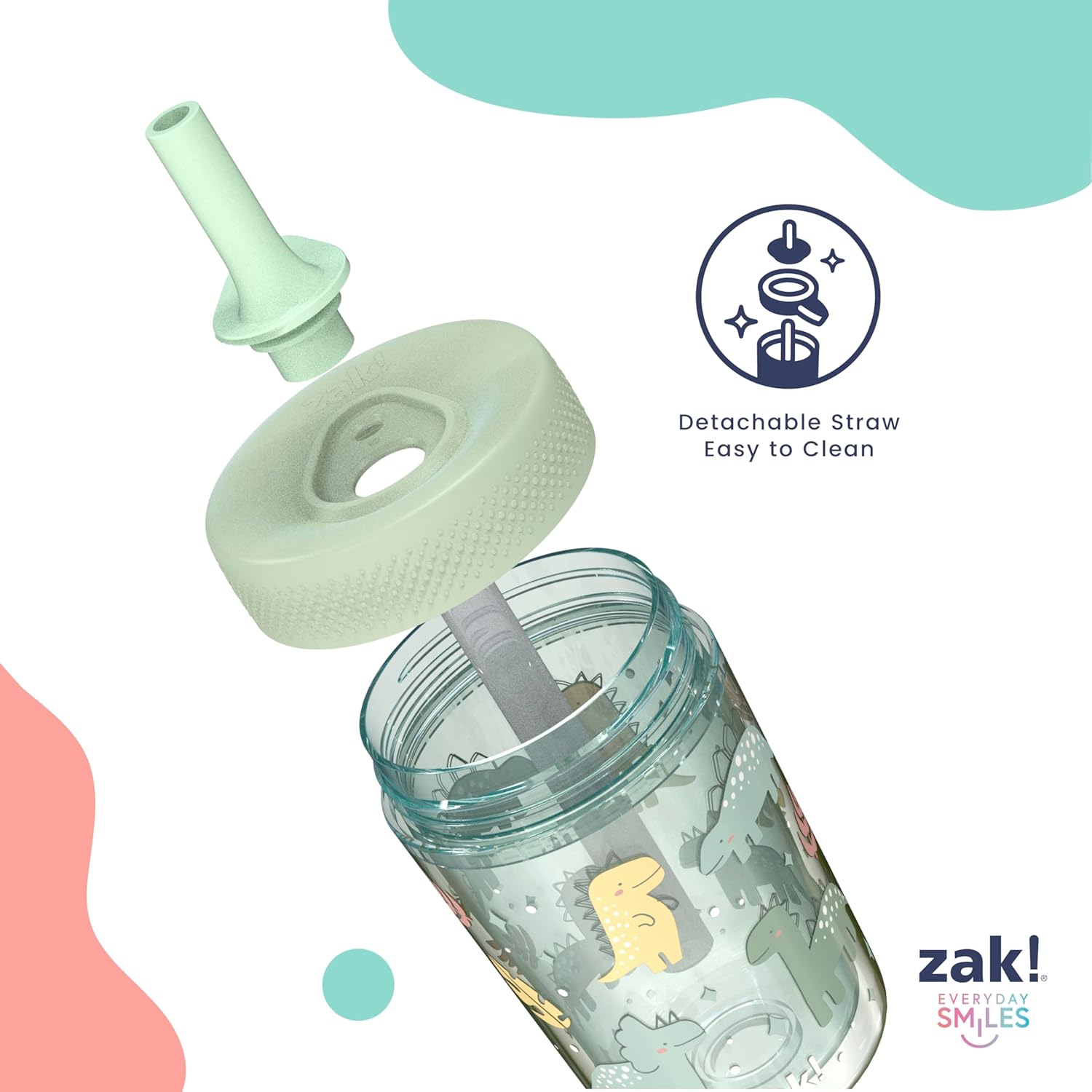 Zak Designs Peppa Pig Toddler Tumblers - 9oz Double Wall Sippy Cups, Leak-Proof Design, 2-Pack