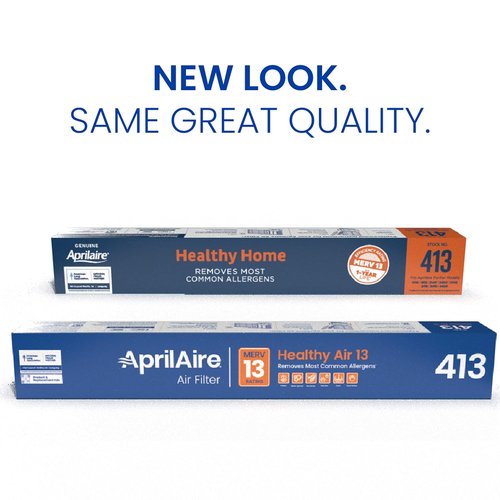 AprilAire 413 Replacement Filter - MERV 13 Allergy Protection for Whole House Purifiers | 16x25x4 (Pack of 2)