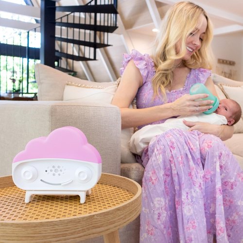 Happiest Baby SNOObie Smart White Noise Machine - Portable Sound Machine with Night Light & 12 Soothing Sounds