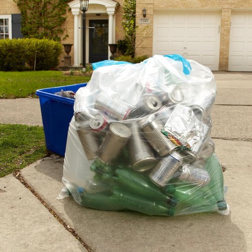 Hefty 30 Gallon Clear Recycling Trash Bags - 36 Count for Easy Waste Disposal