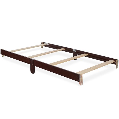 Dream On Me Mini Crib Bed Rail in Espresso, Converts Mini Cribs to Twin Size Beds, Solid Wood Construction