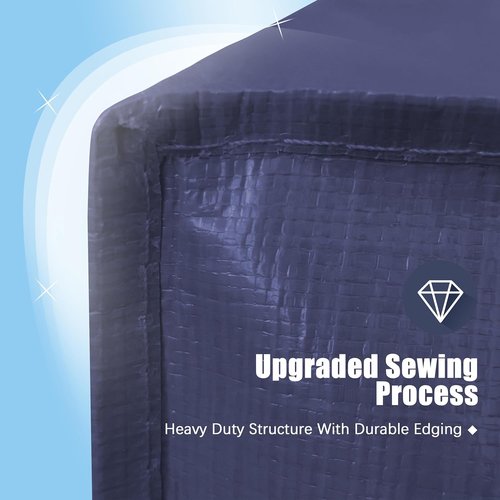 HOMESURE Large Water-Resistant Moving Bags - 4 Pack Heavy-Duty Storage Totes with Zippers & Handles | Blue