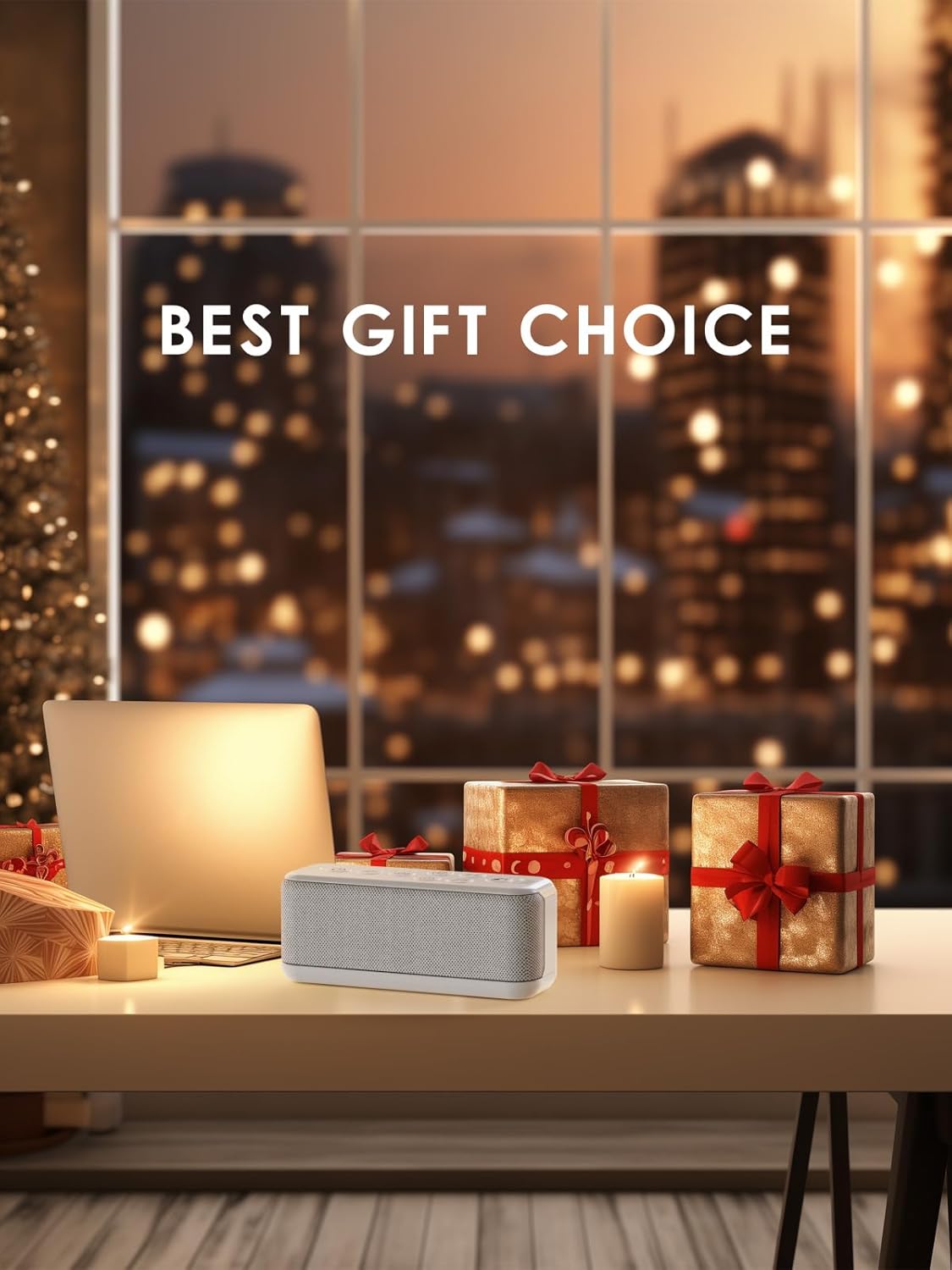 OnLyee White Noise Machine - USB Rechargeable Sound Machine with 42 Soothing Sounds for Sleep & Focus
