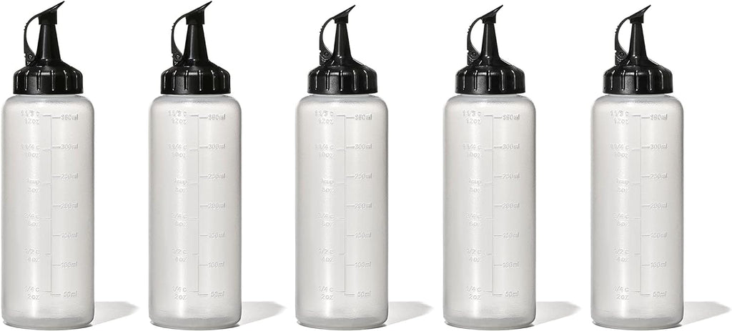 OXO Good Grips Squeeze Bottle Set - Medium 5 Pack for Easy Dispensing and Storage