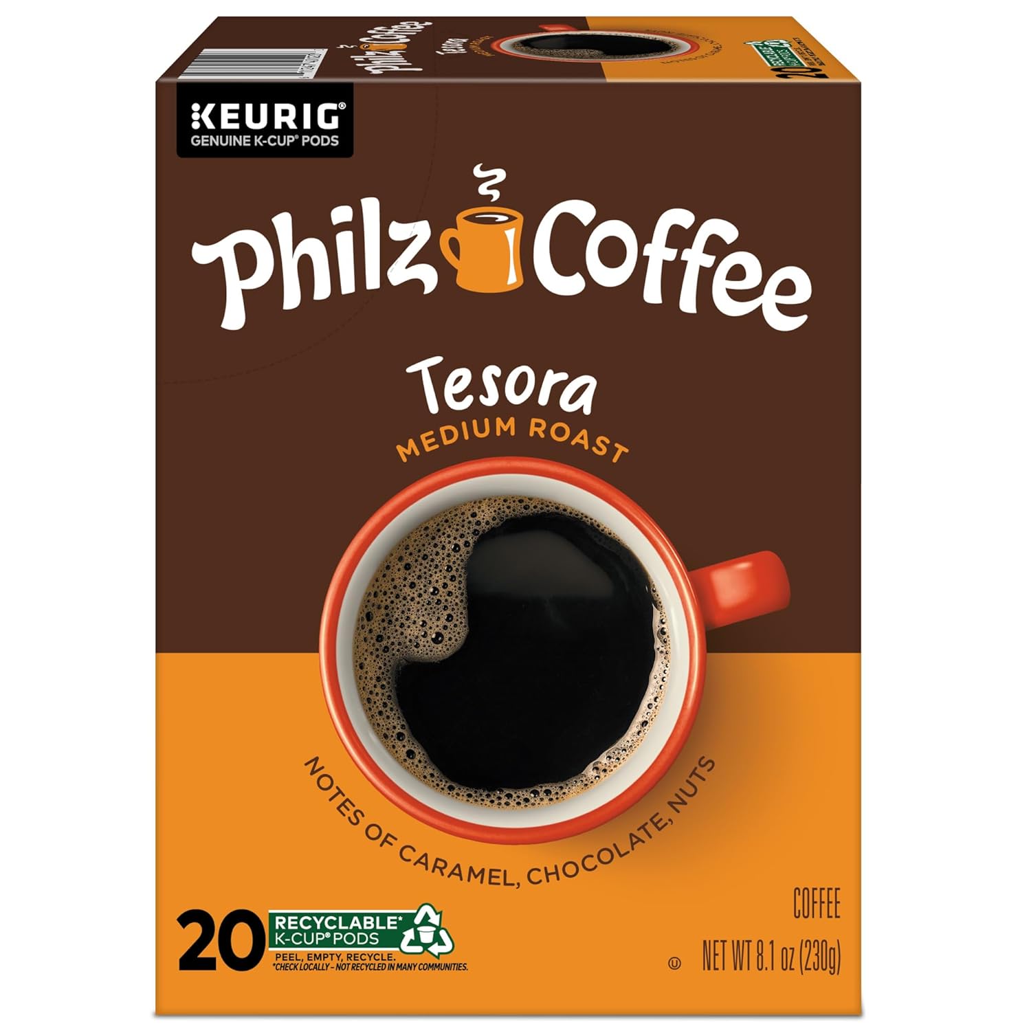 Philz Coffee Tesora K-Cup® Pods - Medium Roast Single Serve Coffee, 20 Count Pack