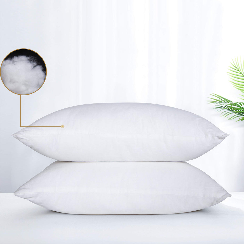 FLXXIE 2 Pack Small Cotton Down Alternative Pillows, Super Soft and Breathable Small Pillows for Sleeping, Travel, 13x18 Inches