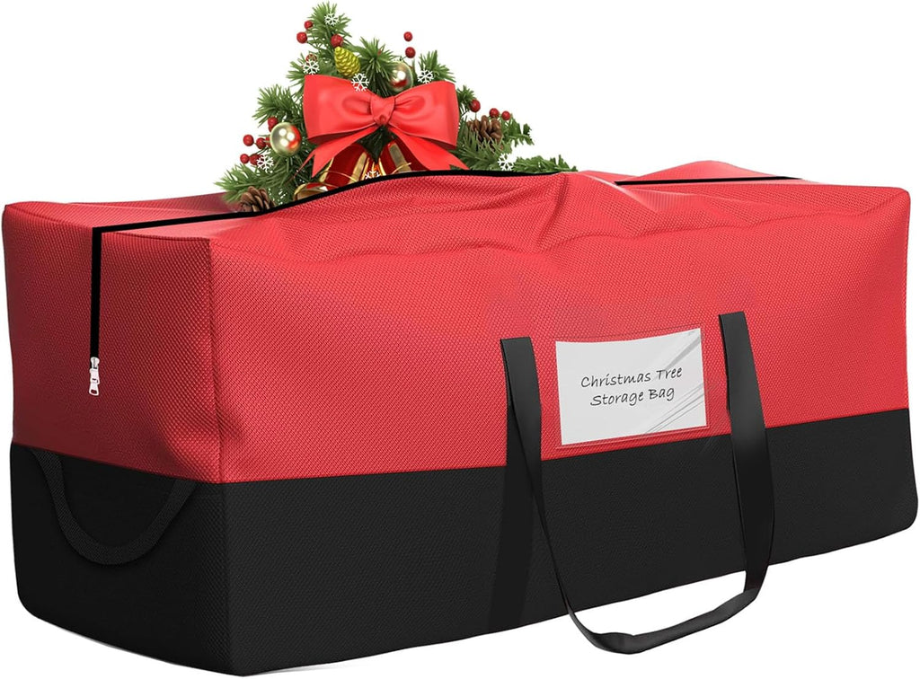 Skiennix Christmas Tree Storage Bag - Fits Up to 8 Ft Tall Trees | Heavy-Duty 600D Oxford Material with Reinforced Handles & Dual Zipper
