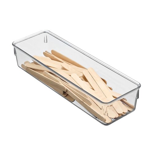 iDesign Linus BPA-Free Plastic Drawer Organizer - 3.25" x 9.75" x 2.25", Clear