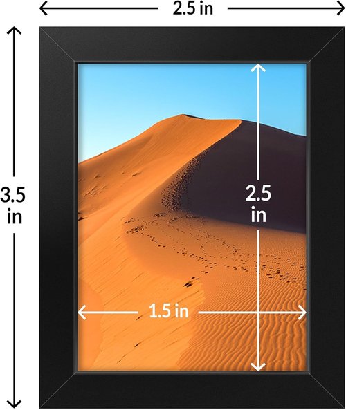 LaVie Home 2x3 Picture Frame - Classic Black Design with HD Plexiglas | Perfect for 2x3 Photos
