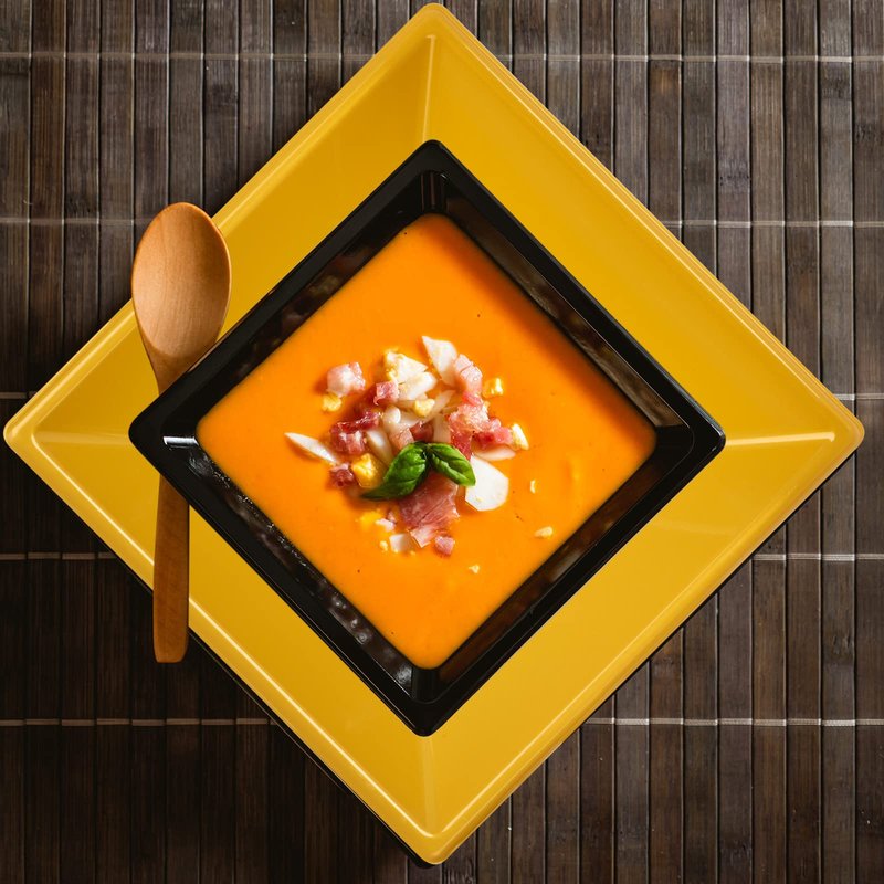 Patelai 100 Pcs Christmas Gold Bowl Square Plastic 12 oz Disposable Serving Bowls for Cookies Snack Chips Nuts Candy Salad, Supplying to Wedding Birthday Gathering Outdoor Party