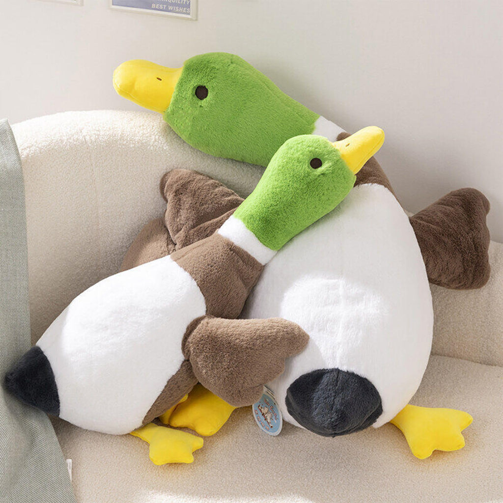 Hofun4U Mallard Duck Stuffed Animal, Duck Plush Pillow, Green Duck Stuffed Plush Toy, Gift for Kids Adults (29 inch)