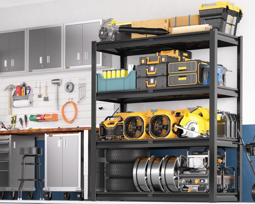 PrimeZone Heavy Duty Garage Shelving - 2200 LBS Capacity, 4-Tier Adjustable Metal Rack | 40" W X 20" D X 60" H