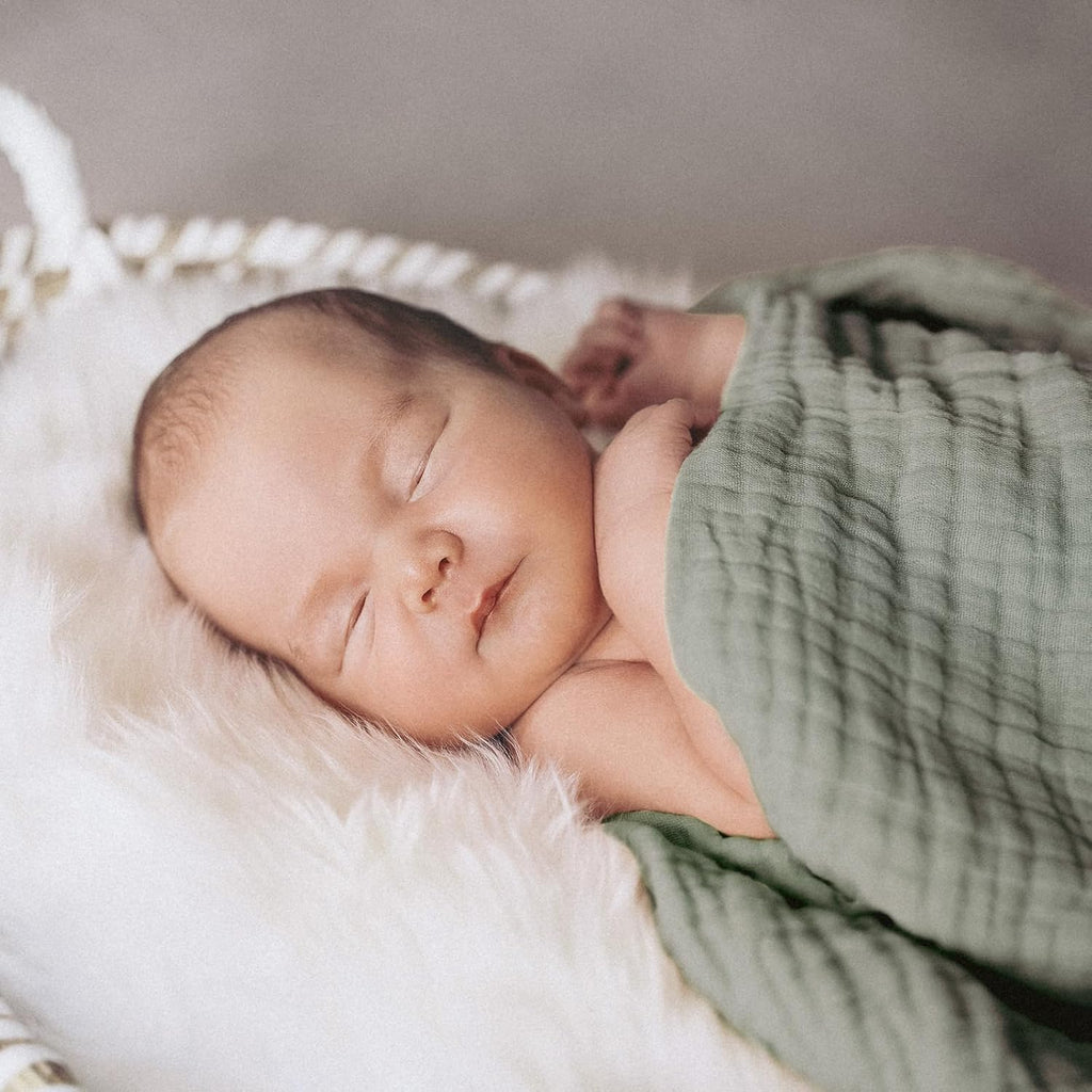 Skiennix Muslin Receiving Blankets - Breathable Neutral Swaddle Wraps for Newborns | 5 Pack in Bright Colors