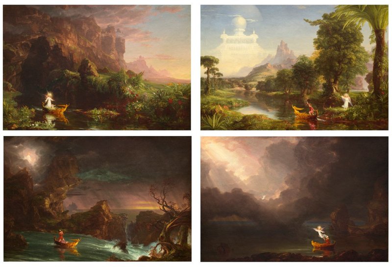 TMP Thomas Cole - Voyage of Life - Complete Set - 4 Art Prints - 11x17