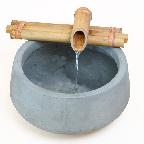Bamboo Accents Zen Fountain Kit - Three-Arm, Split-Resistant Bamboo for DIY Indoor/Outdoor Oasis - for Large Containers (Bowl Not Included) (12" Three-Arm)