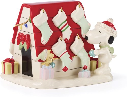 Lenox Snoopy's Christmas Decor Figurine - Festive Peanuts Holiday Decoration for Indoor Use
