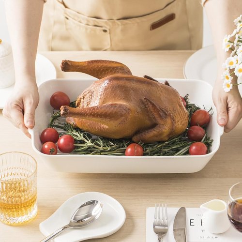 HOMBENE Baking Dish Set - Ceramic Bakeware with Handles | Oven & Microwave Safe | 1.2QT to 4.2QT Sizes