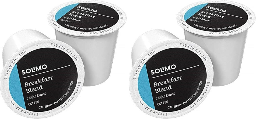 Solimo Light Roast Coffee Pods - Breakfast Blend for Keurig 2.0 | 200 Count (Pack of 2)