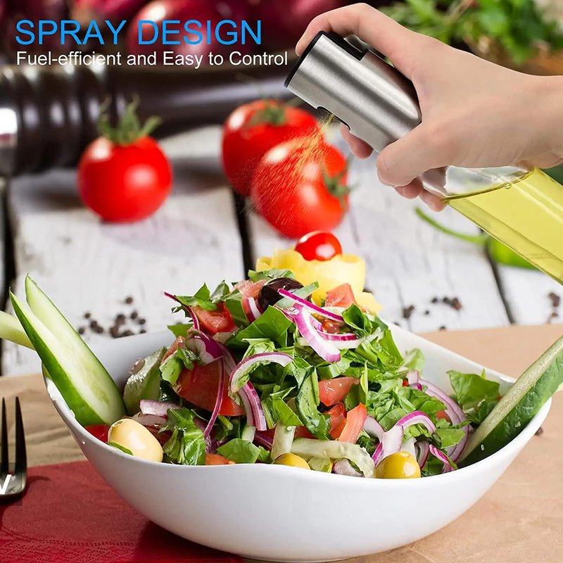 Oil Sprayer for Cooking, 2 Pack Portable & Reuseable Oil Sprayer, for Olive Oil, Vinegar, Wine & Sauce, Kitchen Accessories for Grilling, Roasting, Salad, Airfrying, Baking, BBQ, Frying, Camping