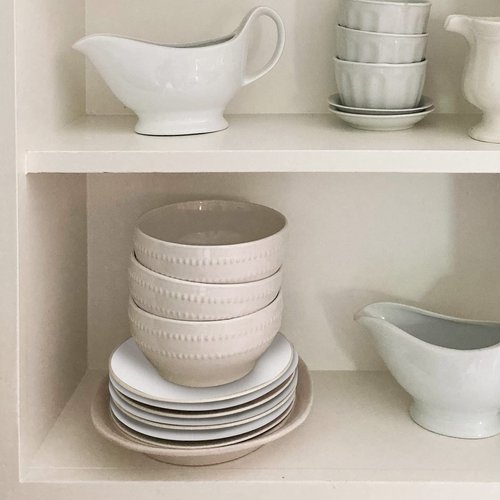 ReFeltidolom Thick Felt Plate Dividers, Set of 48 Plate Separators Round China Storage Dividers Dish Protectors White Felt Pads for Stacking China/Dish/Saucers, 5.0 Inch