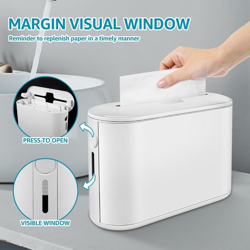 Abizarch Countertop Paper Towel Dispenser, 12.6"4.5" Large Non-Slip Bottom Napkin Dispenser, Commercial Multifold Paper Towel Holder with Visible Window for Kitchen, Bathroom, Toilet, Hotel